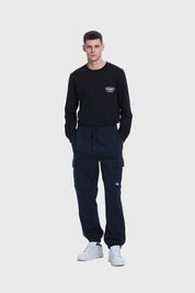 Pantalón Buzo Hombre Jogger Cargo Azul