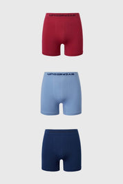 Boxer Hombre Tripack Medio Azul
