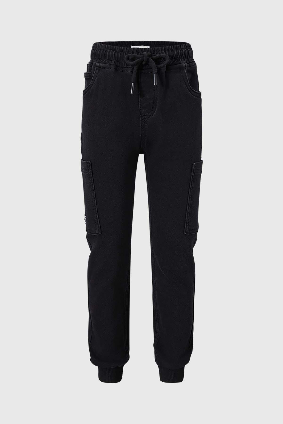 JEANS NIÑO CARGO TODDLER NEGRO