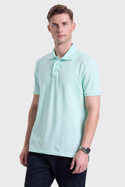 Polera Hombre Piqué Básica Verde