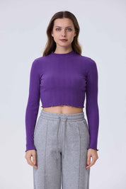 Polera Mujer Rib Morado