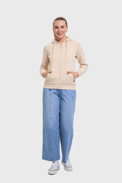Polerón Mujer Hoodie Beige