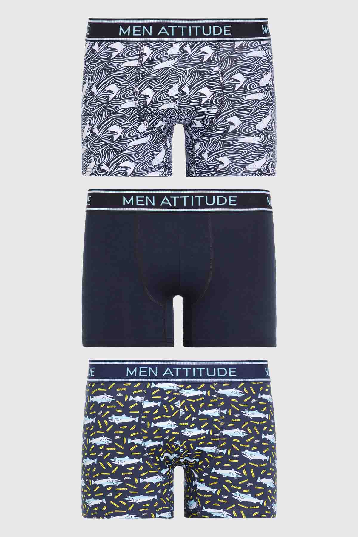 Boxer Tripack Negro