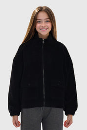 Polar Niña Chiporro Bolsillo Negro