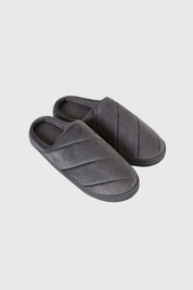 Pantufla Hombre Básica Gris