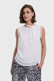 Blusa Mujer Aplicación Vuelo Crudo