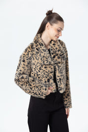 Chaqueta Mujer Peludo Café