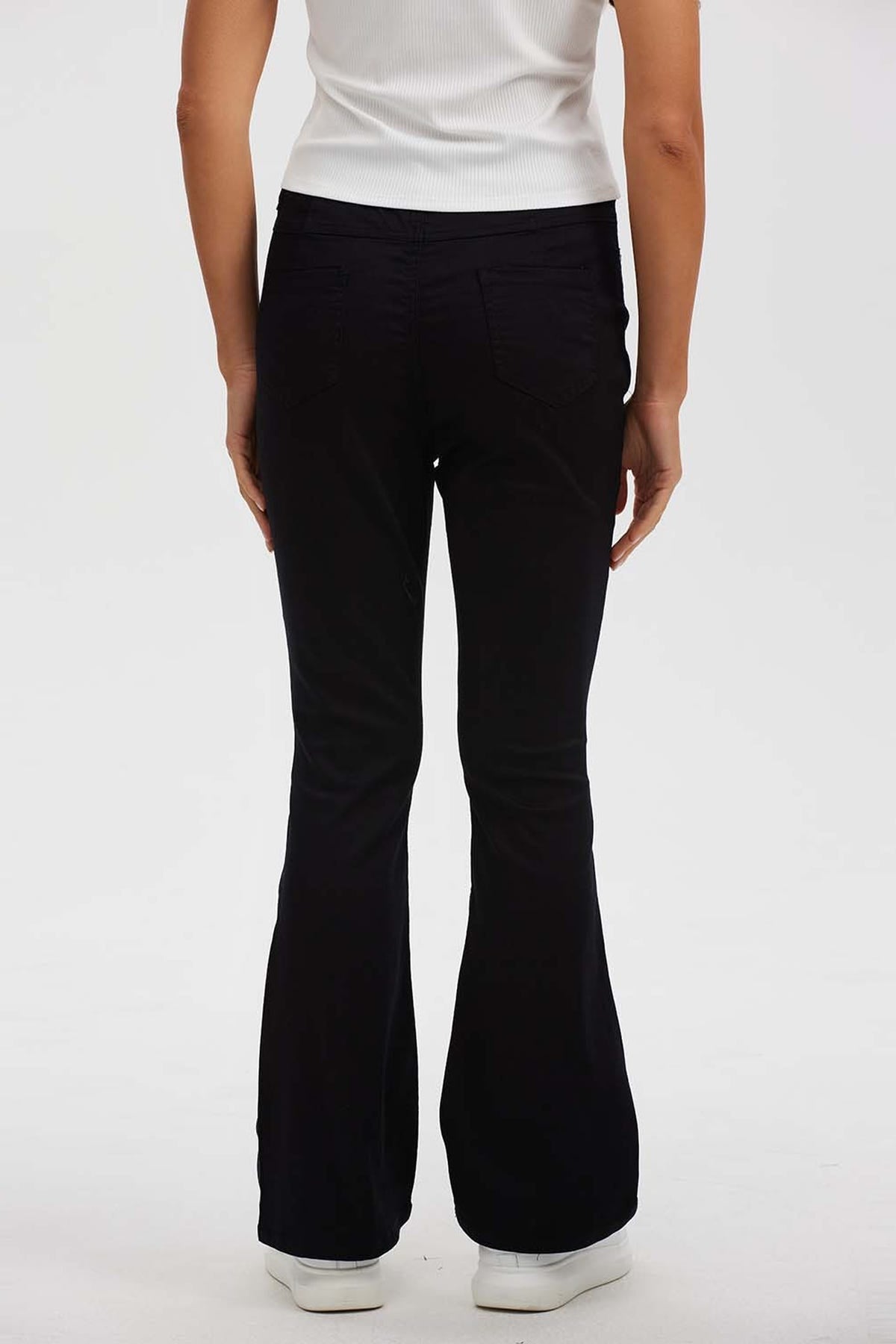 Pantalón Mujer Wide Leg Negro