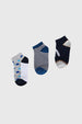 Calceta Deportiva Niño Tripack Azul