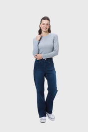 Polera Mujer Rib Gris