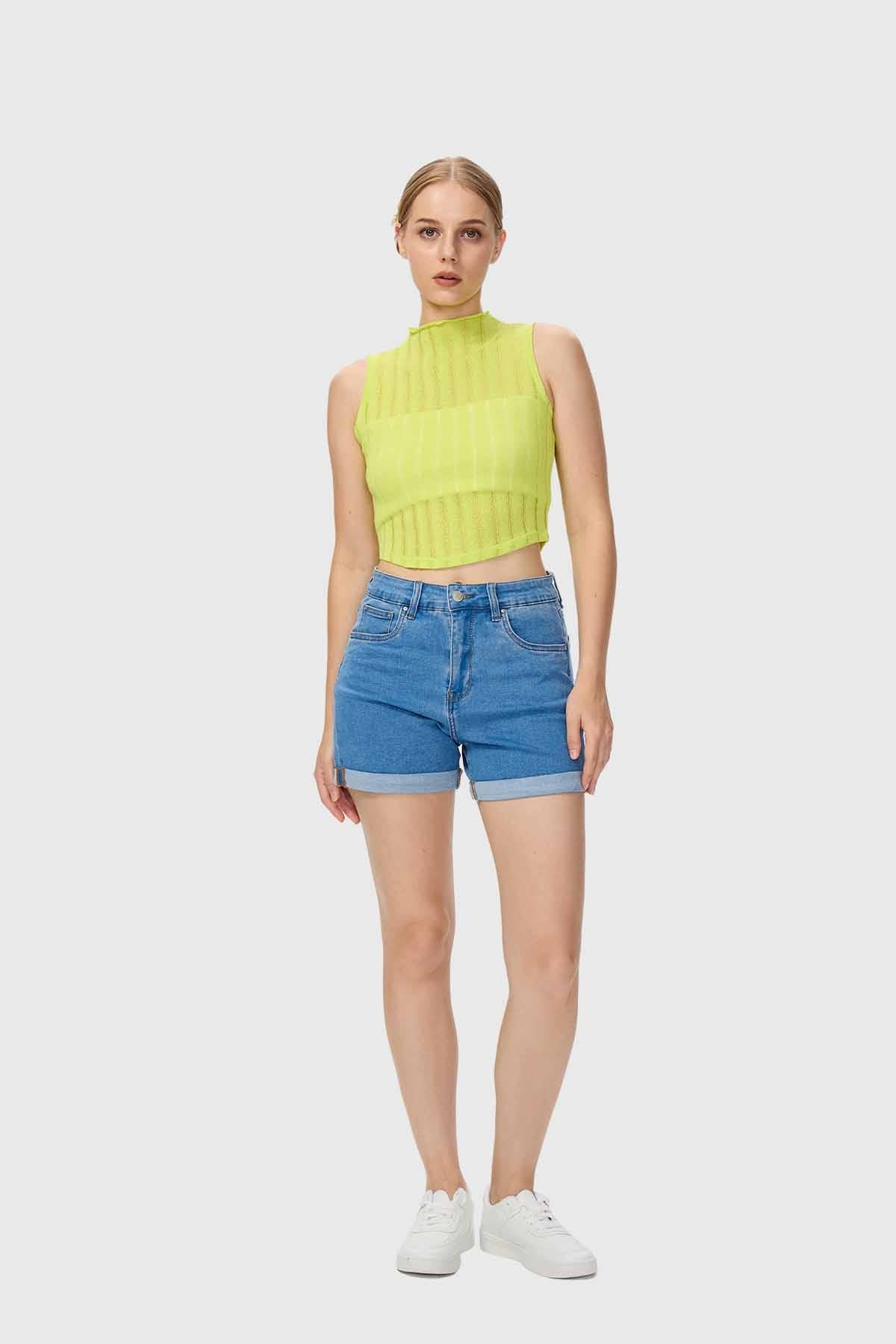 Polera Mujer Tejida Verde