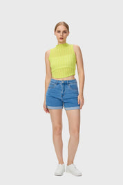 Polera Mujer Tejida Verde