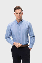 Camisa Hombre Oxford Azul