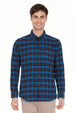 Camisa Hombre Franela Básica Petróleo