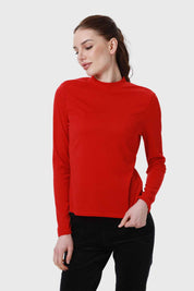 Polera Mujer Rib Rojo