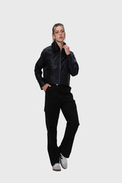 Chaqueta Mujer Con Bolsillo Negro
