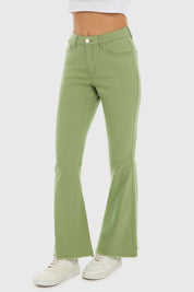 Jeans Mujer Flare Monse Verde