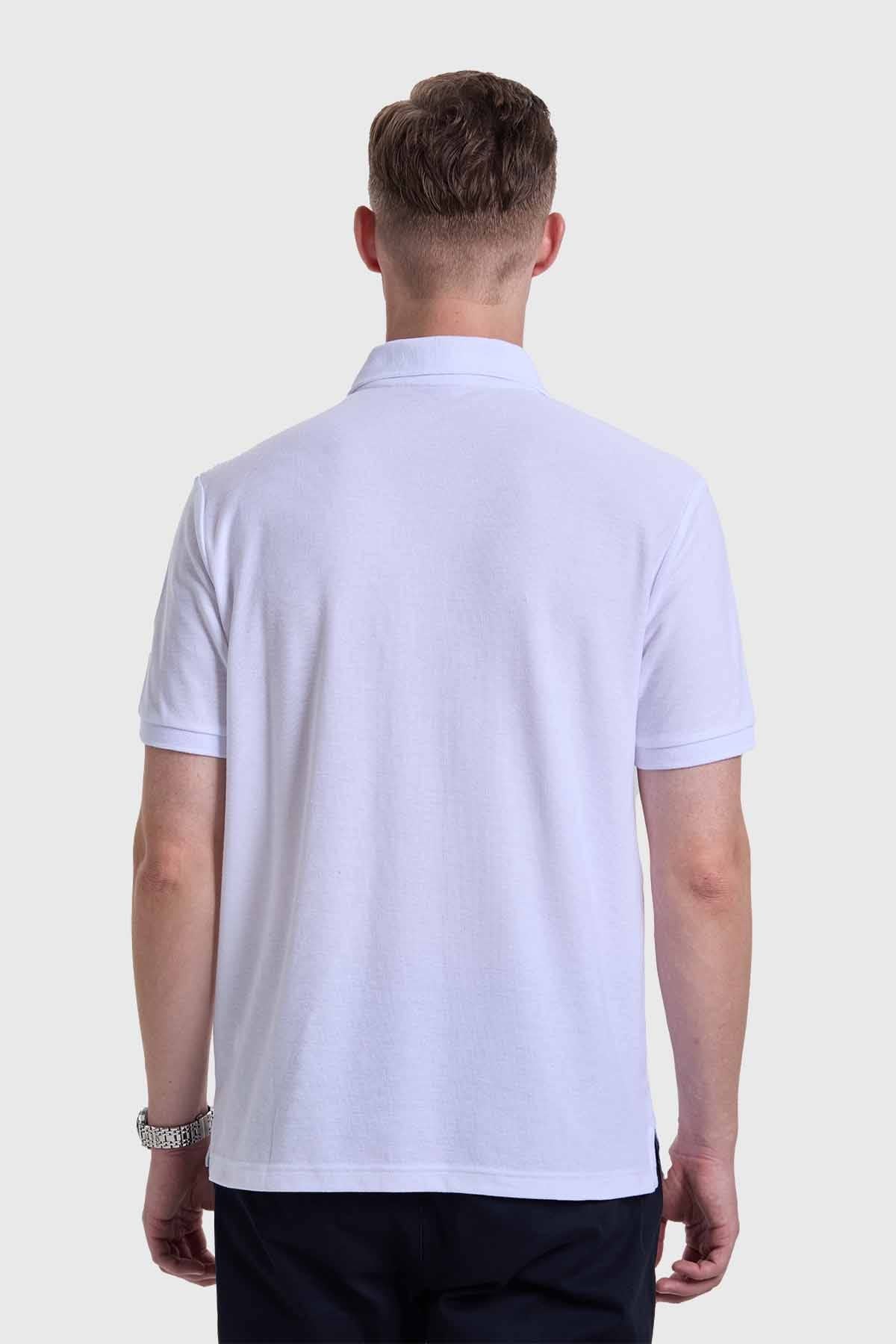 Polera Hombre Piqué Blanco