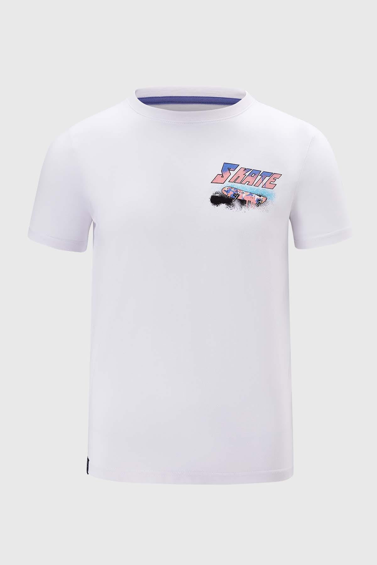 POLERA NIÑO PRINT BLANCO I