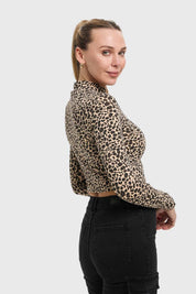 Polera Mujer Print Café