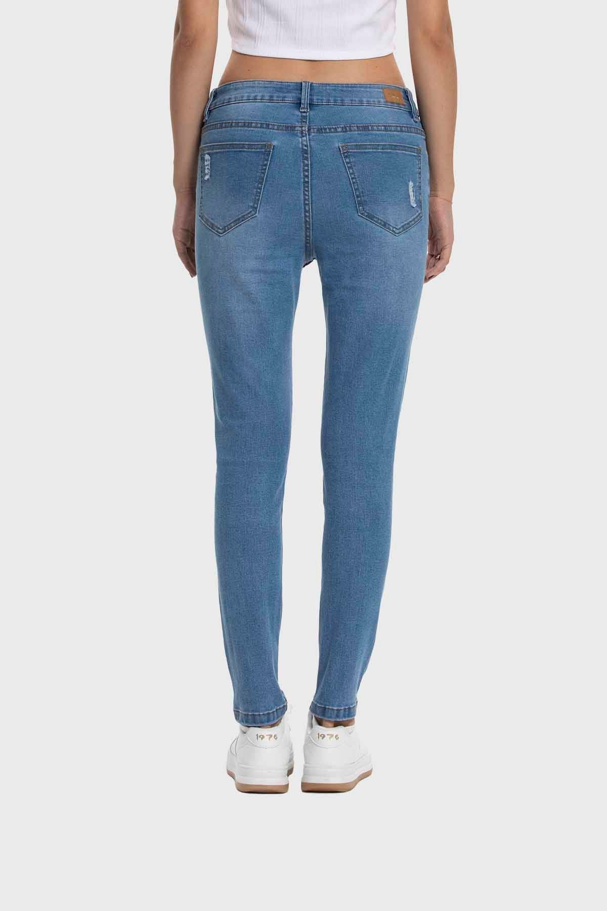 Jeans Mujer Skinny Lia Azul