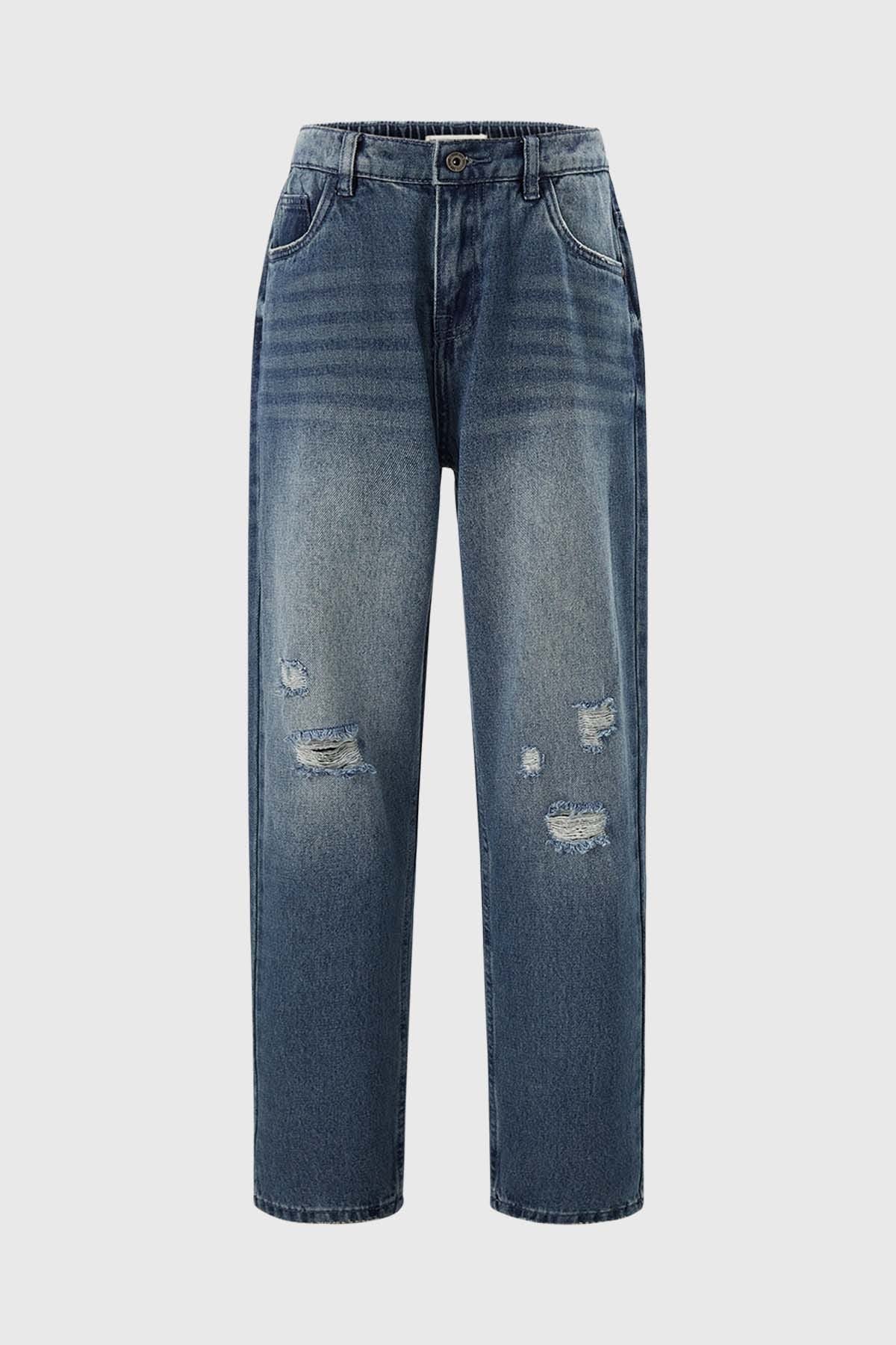 JEANS NIÑO ROTURAS AZUL