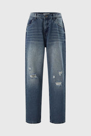 JEANS NIÑO ROTURAS AZUL