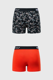 Boxer Niño Bipack Print Negro