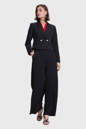 Pantalón Mujer Palazzo Pretina Elasticado Negro