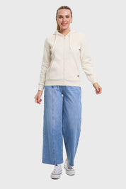 Polerón Mujer Hoodie Crudo