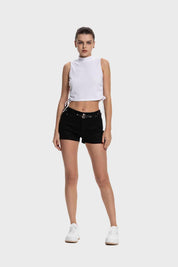 Polera Mujer Amarras Costados Blanco