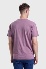 Polera Hombre Cuello V Básica Malva