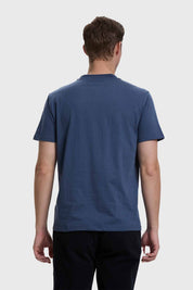 Polera Hombre Básica Con Bolsillo Azul
