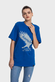Polera Mujer Oversize Azul