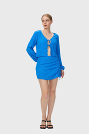 Falda Mujer Malla Azul