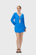Falda Mujer Malla Azul