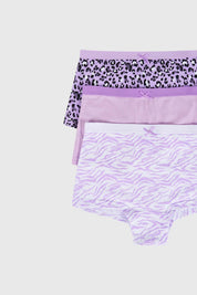 Calzón Niña Tripack Print Lila