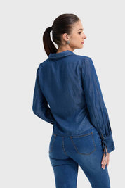 Blusa Mujer Clásica Azul