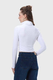 Polera Mujer Rib Blanco