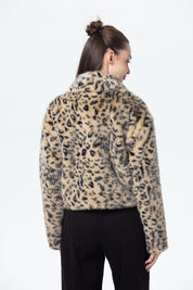 Chaqueta Mujer Peludo Café