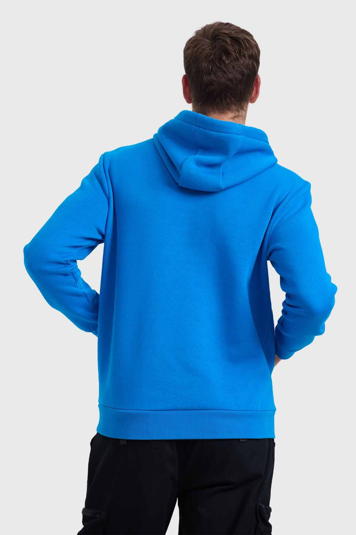Polerón Hombre Hoodie Básico Azul