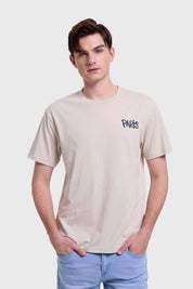 Polera Hombre Print Beige
