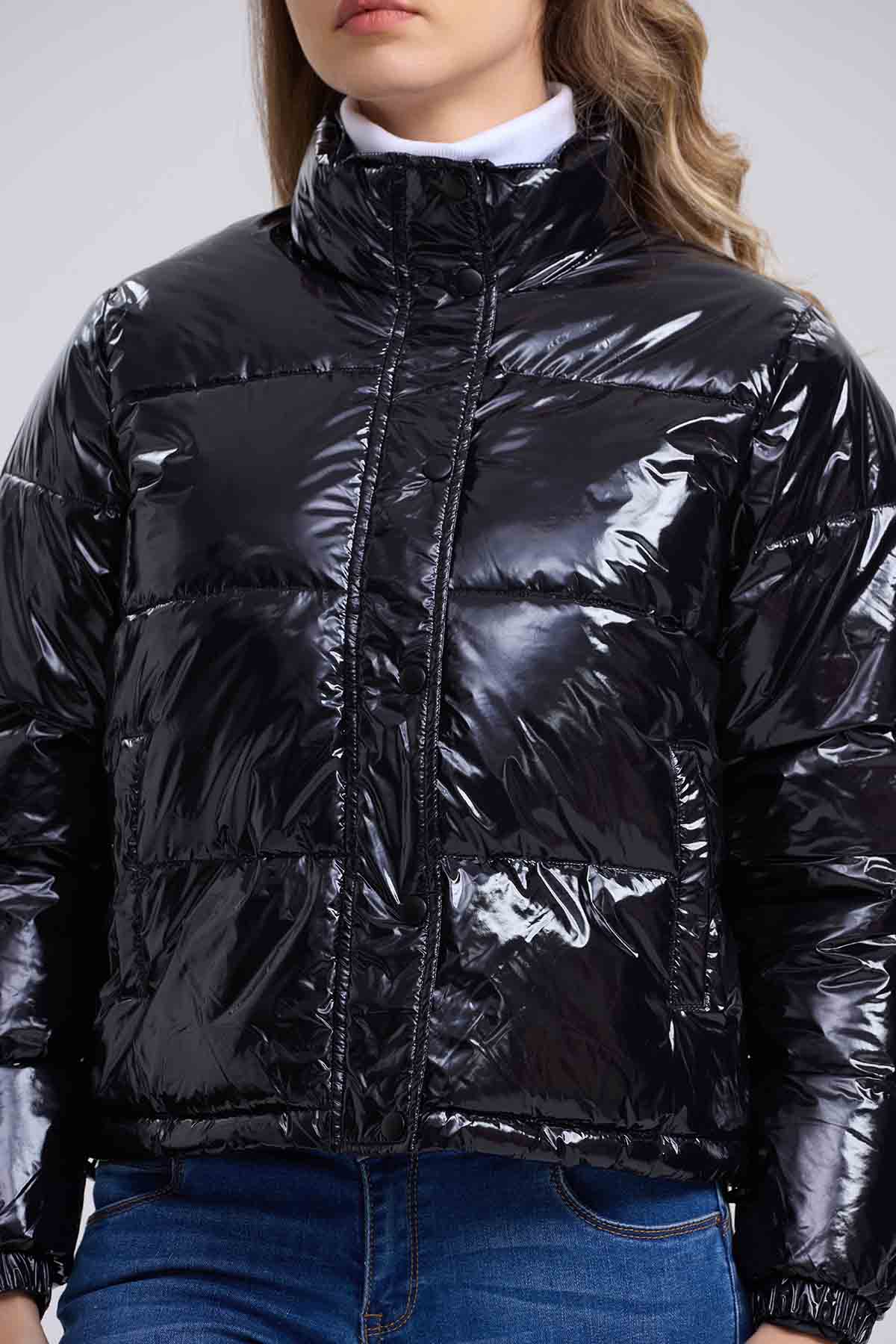 Parka Mujer Puffa Glossy Negro