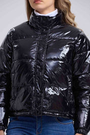 Parka Mujer Puffa Glossy Negro