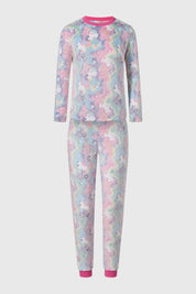 Pijama Niña Polar Fosforescente Rosado
