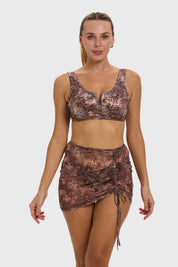 Falda Mujer Ajuste Lateral Beige Beige / M