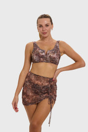 Falda Mujer Ajuste Lateral Beige Beige / M