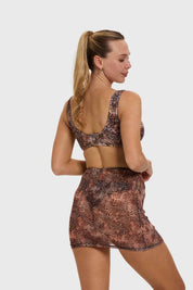 Falda Mujer Ajuste Lateral Beige Beige / M