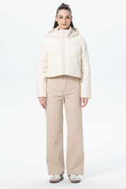 Parka Mujer Puffa Ajustable Crudo