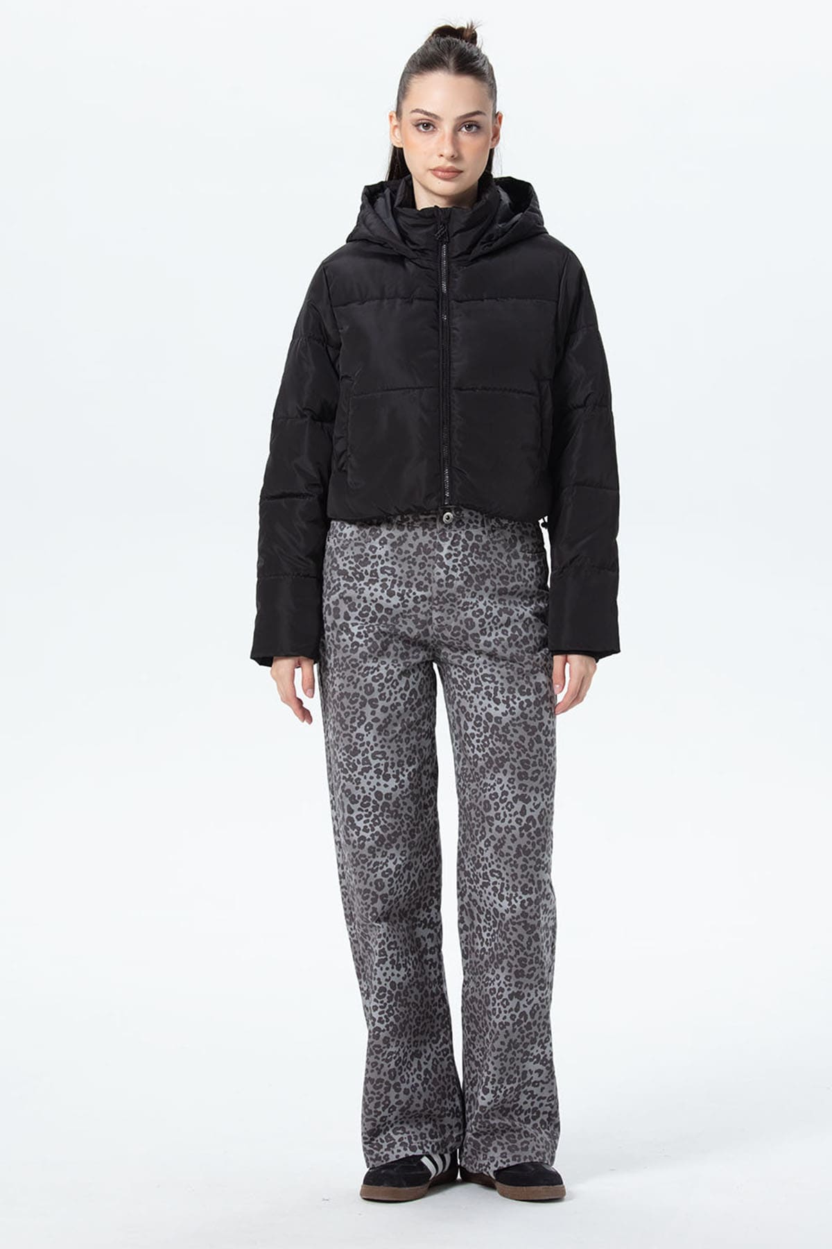 Parka Mujer Puffa Ajustable Negro